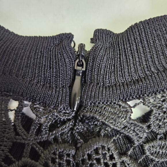 Shoshanna Sandra Dress Black Womens Whimsigoth Formal Designer Mini Pleated M - Picture 11 of 16